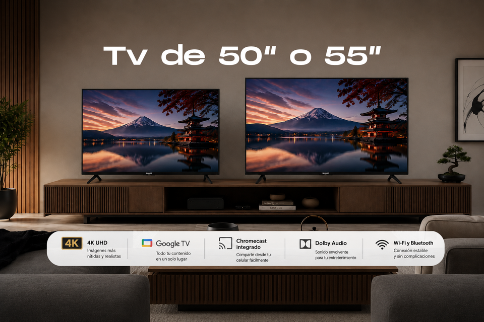 TV de 50 vs 55 pulgadas: ¿cuál conviene más?