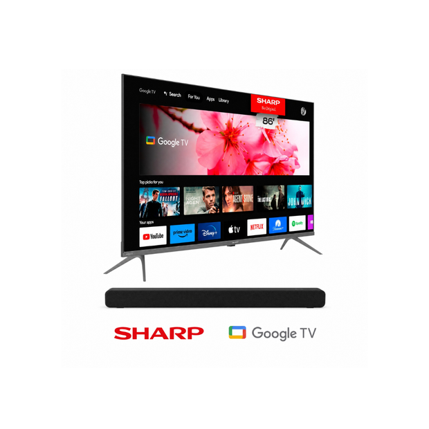 SHARP 86" 4K ULTRA HD + XIAOMI SOUNDBAR 2.0 EU S22E